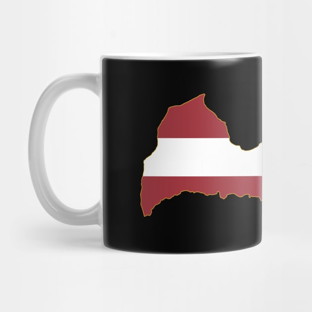 Latvia Flag Map by Historia